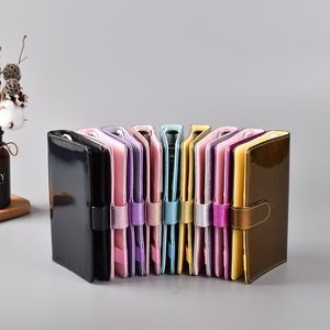 A6 Notebook Binder PU couro 6 anéis No bloco de notas de folhas soltas Capas coloridas capa colorida Macaron Candy Color Diário