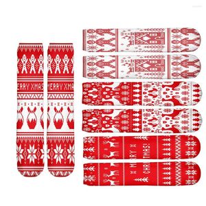 Meias masculinas Plstar Cosmos Christmas Snowman Snowman Papai Noel Gift Harajuku Streetwear Longo Sock Longo Man/Mulher Casual Drop --1