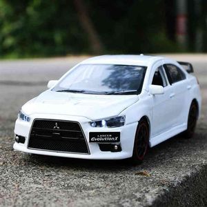 Mitsubishi Lancer - Alloy Evo x 10 Die Cast Metal Toy High Simulation Car Model Sound and Light Collection Children's Gifts 201Q