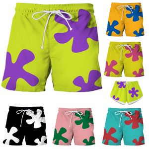 Calça de praia masculina Fashion Print Swim Turncos de natação rápida seco