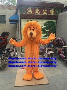 Costume da mascotte di animali selvatici di leone giallo arancione per adulti personaggio dei cartoni animati vestito educazione prescolare Halloween All Hallows zx425