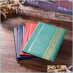 Rahmen Rahmen 120 Taschen PVC Sammelmünze Aufbewahrung Münzen Album Sammlung Buch Gedenkhalter für Sammler Geschenke Zubehör Dhj3J