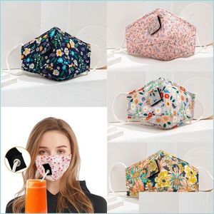 Designer Masks Adt Dustproof Mask Party Drink Masks Anti Pm2 5 Pollution Fog Cotton Mouth St Washable Face Drop Delivery Home Garden Dh3Ub