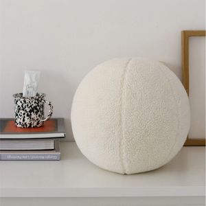 Almofada de travesseiro de almofada de bola redonda de luxuosas para decoração de casa moderna em sofá cadeira 35cm 221109