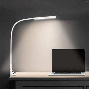 Bordslampor ledde SMD -skrivbordslampa med kl￤mma Dimble Swing Arm Gifteck Arkitekt Student USB Ljus f￶r studie L￤sning av hemmakontorets arbete