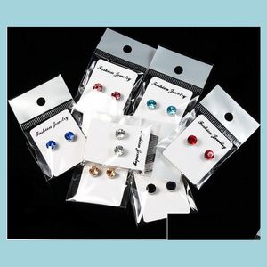 Stud Fake Studs For Men Stainless Steel Coloured Diamonds Strong Magnet No Ear Pierced Earrings Male Female Girls Health Care Jewelr Dh7Fp