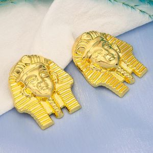 Brincos de backs clipe para mulheres jóias de moda 24k dubai dourado colorido faraó padrão garanhão etíope de estilo africano partido