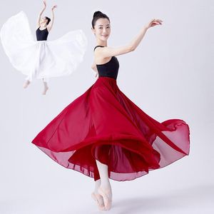 Scene Wear Flamenco Dance kjol kinesisk traditionell klassisk prestanda kostym modern balett stor swing övning