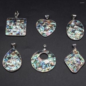 Charms pingentes de casca de abalone natura