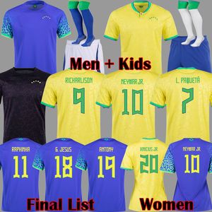 قمصان كرة القدم 2022 2023 CASEMIRO البرازيل Camiseta de Futbol PAQUETA RICHARLISON قميص كرة القدم maillots كرة القدم MARQUINHOS VINI JR SILVA RAPHINHA BRAZILS 84017