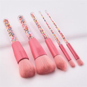 Makeup Brushes 5PCS / Set Candy Crystal Set For Women Girls Colorful Foundation Power Brush Tool Brochas Maquillaje 20 # 81