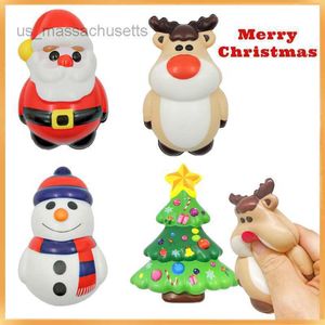 Brinquedo de natal 4pcs/conjunto de brinquedos mole para crianças presente de Natal Papai Noel, boneco de neve, árvore de natal