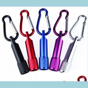 Favor de festas de 6 policiais favoram favor a lanterna led lanterna lanterna de lanterna de alum￭nio de alum￭nio com lanternas de liga de alum￭nio com chaveiros de anel de carabiner dhycq