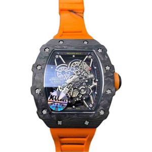 고급 남성 기계식 시계 Richa Milles 비즈니스 레저 RM35-02 완전 자동 테이프 QQ6Y 스위스 운동 손목 시계