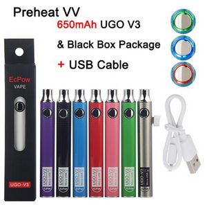 Evod ugo v3 wstępne vv vaporyzator bateria 900 650 mAh zmienna napięcie E papieros 510 Vit Vape Pen E-Cig ładowarka USB Ego-T MT3 CE4 CE5