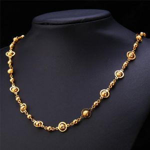 New Fashion Women's Bead Fancy Ball Chains Necklaces Platinum 18K Gold Plated Jewelry YS3197276B