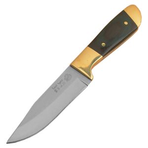 HOT G1112 Överlevnad Rak kniv 440C Satin Drop Point Blade Full Tang Wood Handtag utomhus camping Vandring Fiskejakt Knivar med lädermantel