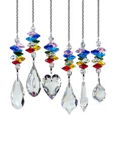 Party Decoration Chandelier Crystals Prisms Rainbow Octagon Chakra Suncatcher Gift Rainbow Christmas Trear Hanging Ornament XB1