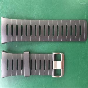 Watch Bands Original 22mm Black Silicone Rubber Strap Waterproof Sports Band For WristsWatch Spovan Leader 2 / SPV709 SPV710