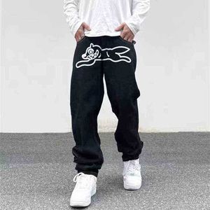 Men's Jeans 2022 Ropa Dog Print Streetwear Men Hip Hop Baggy Jeans Pants Y2K Clothes Straight Loose Goth Denim Trousers Pantalones Vaqueros 0908H