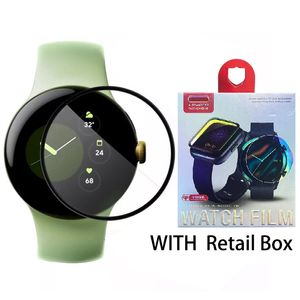 screen Films protector for Google Pixel Watch PMMA Full Coverage 3D Curved Edge Protective Film with retail box