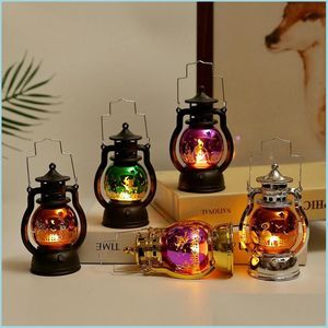 Altre forniture per feste festive Retro Creative Halloween Laser Decorative Lantern Party Supply Festival Home Bar Yard Atmosphere Ligh Dhkoz