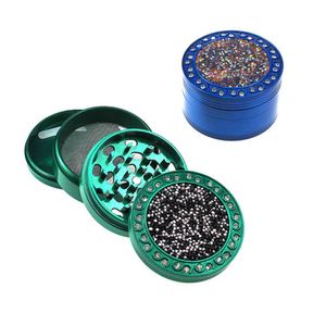 CHROMIUM CRUSHER Shinny Colorful Grinders Metal tobacco smoke cigarette detector grinding smoking Grinder Fit Cool Gift Dry Herb bong