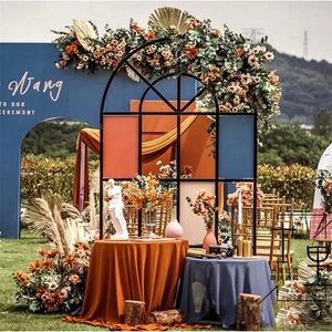 Decorazioni per la casa Flone Wedding Flower Arch Fondale Stand Ferro battuto Stage Screen Cerimonia Decorazione per feste Puntelli in metallo