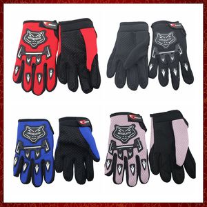 ST41 Hot Kids Summer Guanti da moto con dita intere Bambino Moto Motocross Pelle Moto Guanti da corsa per bambini