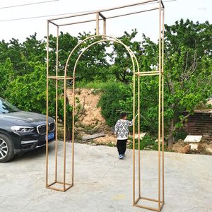Party Decoration Wedding Arch Mariage Backdrop Stage Iron Truss Arbor Cuboid Curved Flower Stand