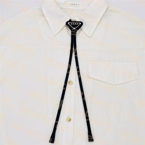 Brand Ties for Women Men Fashion Leather Neck Tie Bow Letter Triangle Badage Neckties Business Shirts Dress Neckwear