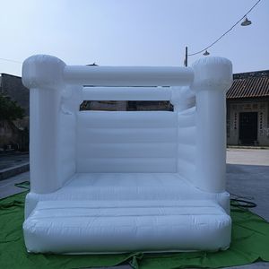 8x8ft Kids mini bounce house Inflatable white Bouncy Castle Wedding Bouncer Jumping Adult for Party with blower free ship