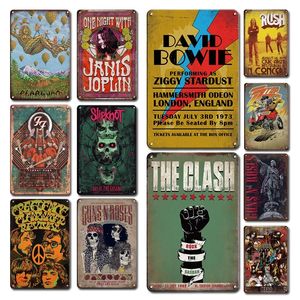 Pop Music Metal Painting Rock Band Tin Sign Vintage Man Cave Bedroom Wall Decorative Plaques Chic Home Decor Accessories 20cmx30cm Woo