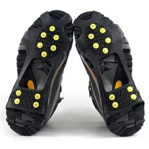 24 Hours Ship Ice Snow Grips Cleat Over Shoes 10 Steel Studs Ice Cleats Boot Rubber Spikes Anti-slip Snow Ski Gripper Ice Climbing Footwear 1110