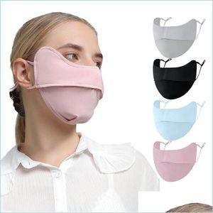 Maschere di design Maschera per la protezione solare in seta di ghiaccio Maschere per la protezione degli occhi antitravioletto traspirante Consegna a domicilio Organizzazione Housekee Dhurf