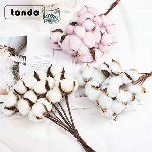 Designer Tangde Christmas Gift Bouquet Dried Cotton Flowers Home Decoration Photo Props Atmosphere Decoration 10st