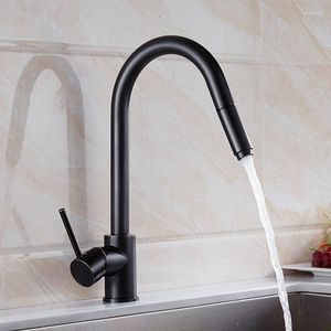 Kitchen Faucets Vidric Arrival Pull Out Faucet Gold/Chrome/black Brushed Sink Mixer Tap 360 Degree Rotation Taps Kitch