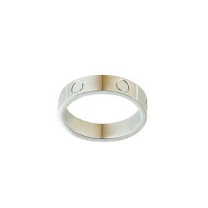 Classice designerskie pierścionki Titanium steel silver love ring mężczyźni i kobiety różowe złoto biżuteria dla zakochanych pierścionki dla par prezent rozmiar 5-11 szerokość 4-6mm