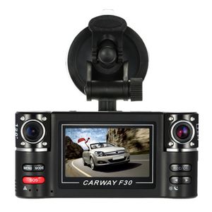 DASHCAM HD Dual Lens F30 2 7 Auto DVR Night Vision Car Black Box Camera Voertuig Ridingsvideorecorder met origineel pakket229i