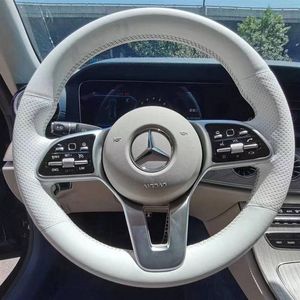Кожаное рулевое колесо ручной швейной крышка подходит для Mercedes Benz A класс GLC GLB CLS P
