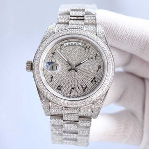 2022 Classic Diamond Mens Mecânica Automática de 41mm com aço cravejado 904L For Life Water impermeável Moda