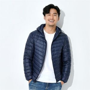 Mens Down Parkas Plus Size 5XL 6XL 7XLフード付きパフ可能なジャケット秋の冬の男性軽量断熱コート221110