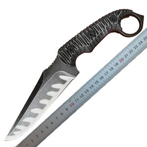 1Pcs H1203 Outdoor Fixed Blade Knife A2 Titanium Coating Blades Full Tang G10 Handle Outdoor Camping Hiking Tactical Knives with Kydex