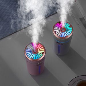 Humidifiers 270ml Ultrasonic Humidifier USB Car Air Freshener Portable Mist Maker Fogger with Colorful LED Light Home Mini Aroma Diffuser 221109