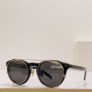 New fashion sunglasses 4S210 round acetate frame transparent optical lenses & solar clip-on lenses can be the eye from UV rays and the harmful part of blue light