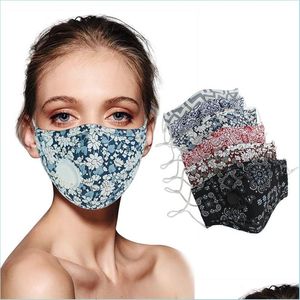 Designer-Masken Adt Baumwoll-Gesichtsmasken Verstellbare Schutzmaske Pm 2 5 Staubdicht Waschbar mit Atmungs-Vae-Drop-Lieferung Home Gard Dhhxt