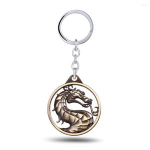 Keychains MS JEWELS 3D Cool Gragon Game Mortal Kombat Keychain Metal Key Rings For Gift Chaveiro Chain Jewelry