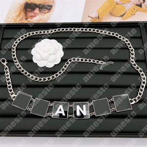 Women Chains Belt Designer Golden Silver Buckle Belts Classic Letter Womens Waistband Fashion Ladies Dress Waist Chain Belt 9 Style