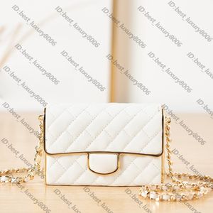 10A Luxuriöse Taschen Klassische Flip-Cover-Tasche einfarbige Gold- und Silber-Hardware High-End-Schaffell für One-Shoulder-Dinner-Tasche