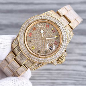 2024WristWatch Mens Diamond Watch 42mm 자동 기계식 시계 Ladi Wristwatch Montre De Luxe Stainls Steel for Men Fashion Wristwatch 다양한 디지털